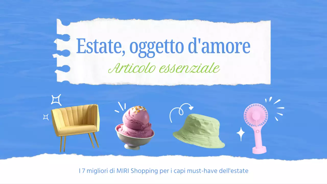 Un'atmosfera estiva semplice in tonalità chartreuse e blu MainTitle