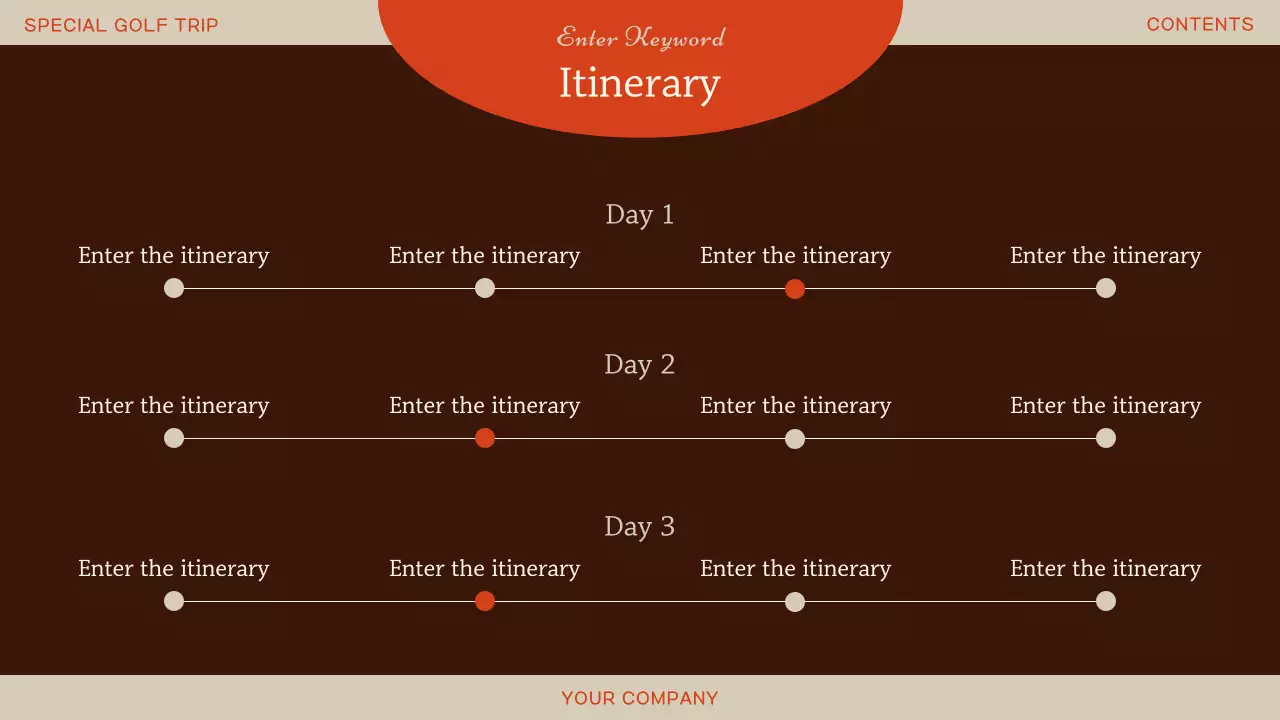 베이지 엘레강트 골프 프로모션 프리젠테이션