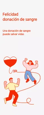 Concepto de ilustración de donación de sangre en rojo y gris