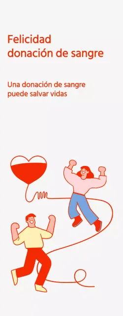 Concepto de ilustración de donación de sangre en rojo y gris