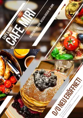 Eine einfache weiße Kaffeewerbung