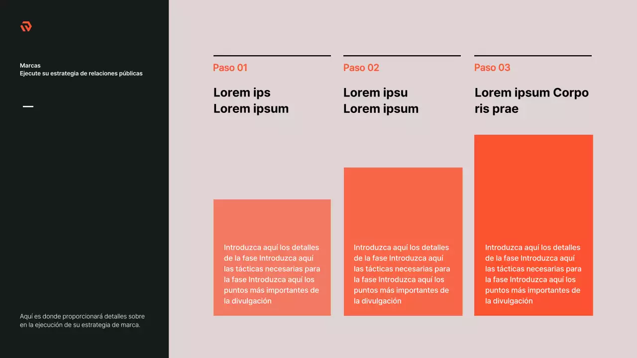 Agencia de relaciones públicas minimalista en beige y negro: informe de caso