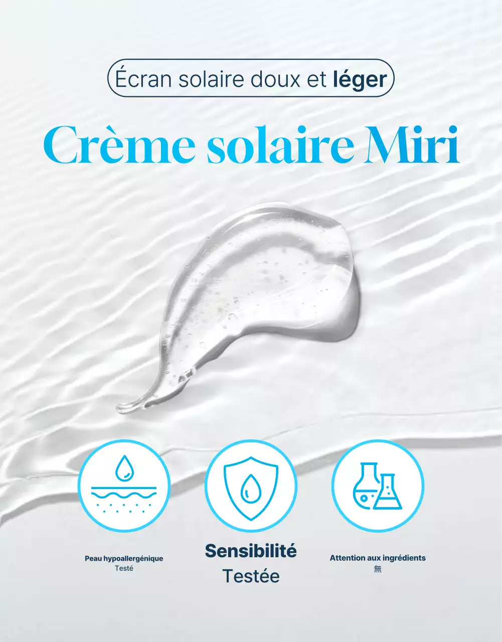 Promouvoir les crèmes solaires saisonnières d'été dans des tons menthe et bleu clair très tendance