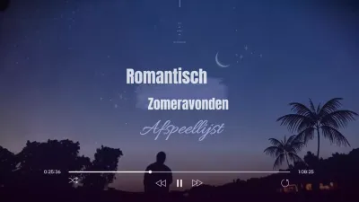 Eenvoudige zomeravond afspeellijst cover in marineblauw en paars