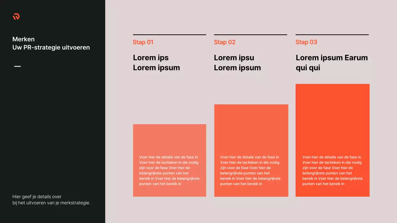 Minimalistisch PR-bureau in beige en zwart case report