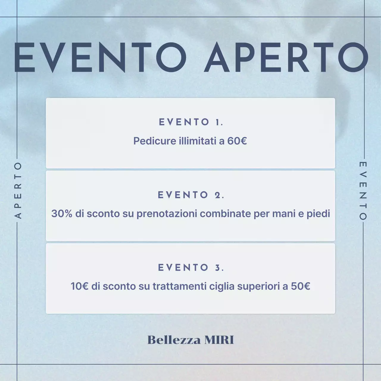 Promuovere un lussuoso negozio di bellezza in azzurro