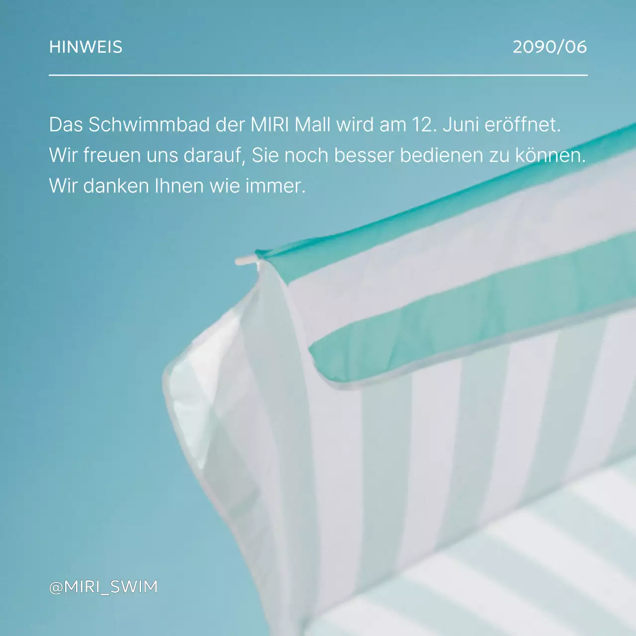 Moderner Sommer-Sonnenschirm in Hellblau und Weiß Beitrag öffnen