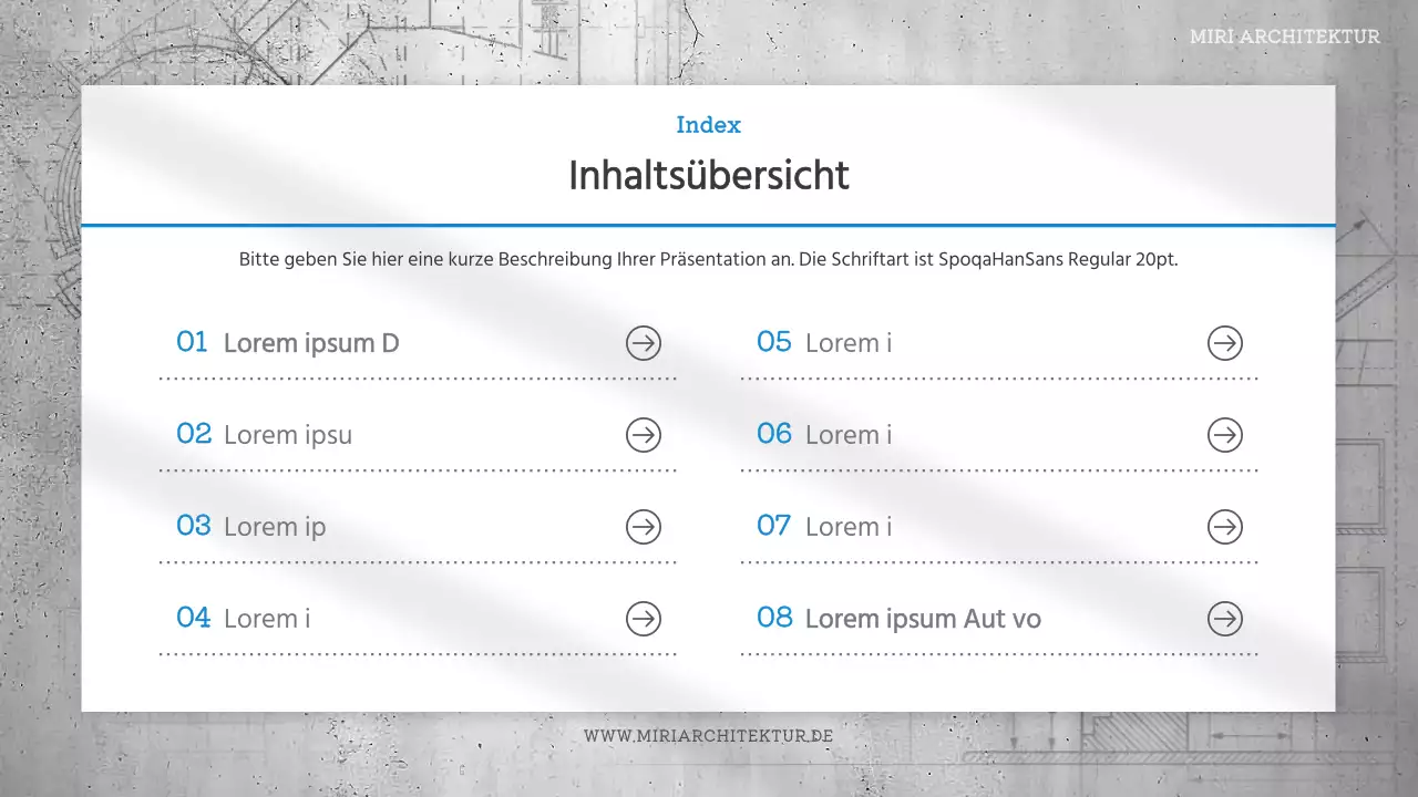 Schlichter architektonischer Gestaltungsauftrag in Blau und Grau