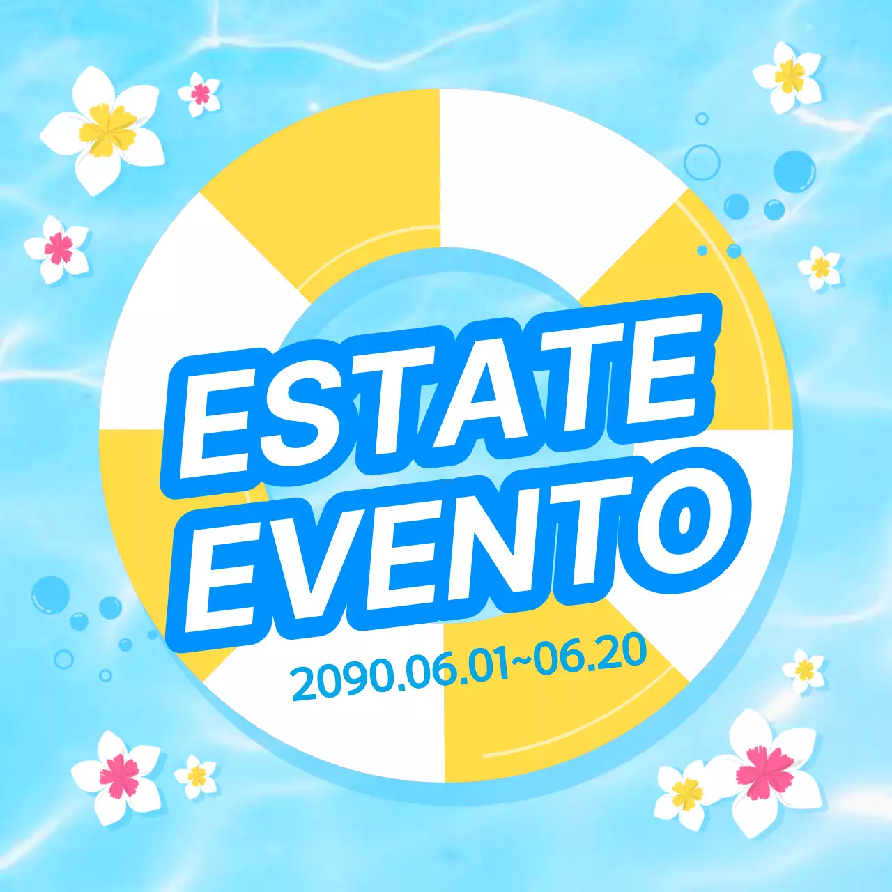 Una raccolta di miniature di eventi estivi di tendenza in azzurro e blu