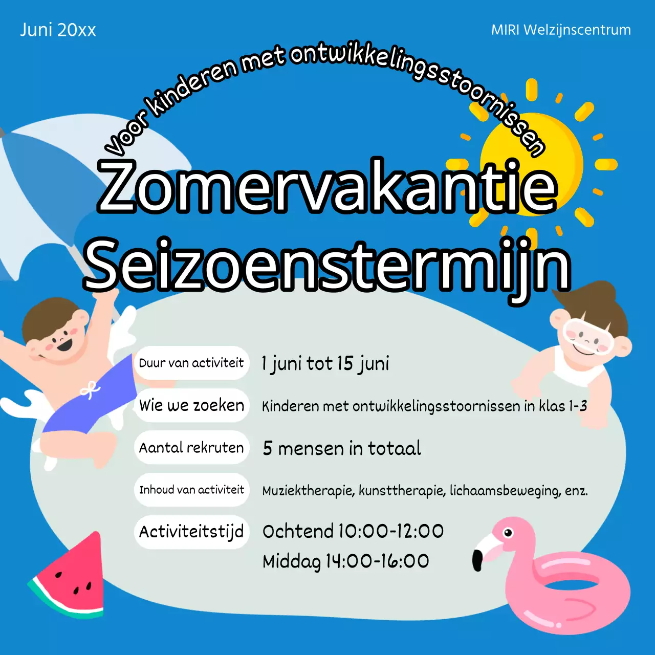 Over de lichtblauwe en blauwe zomervakantie seizoensinformatie