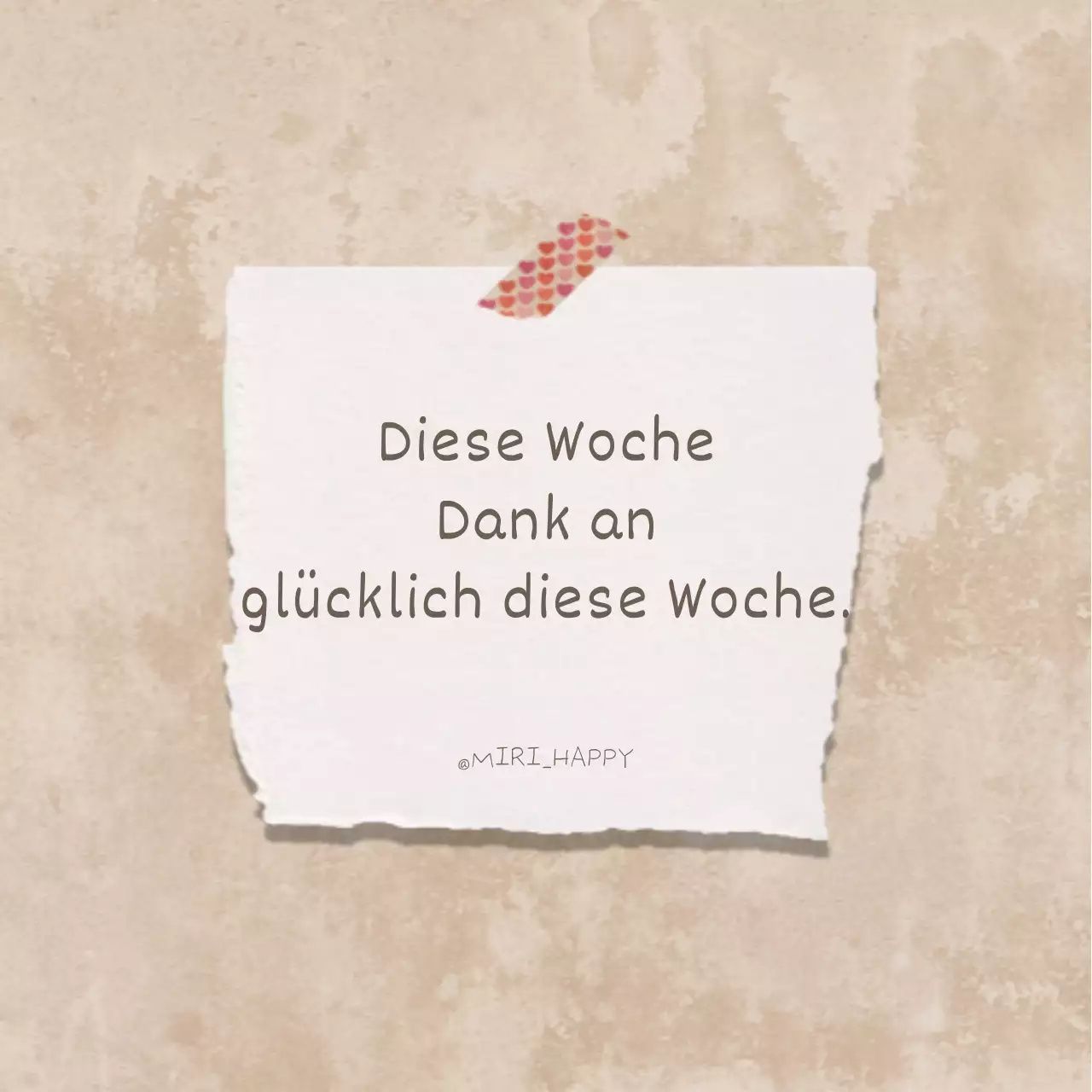 Ein einfacher braun-weißer Dankespost