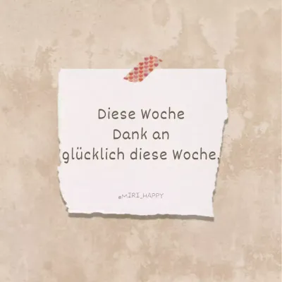 Ein einfacher braun-weißer Dankespost