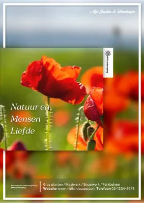 Promoot een minimalistisch hoveniersbedrijf in rood en groen