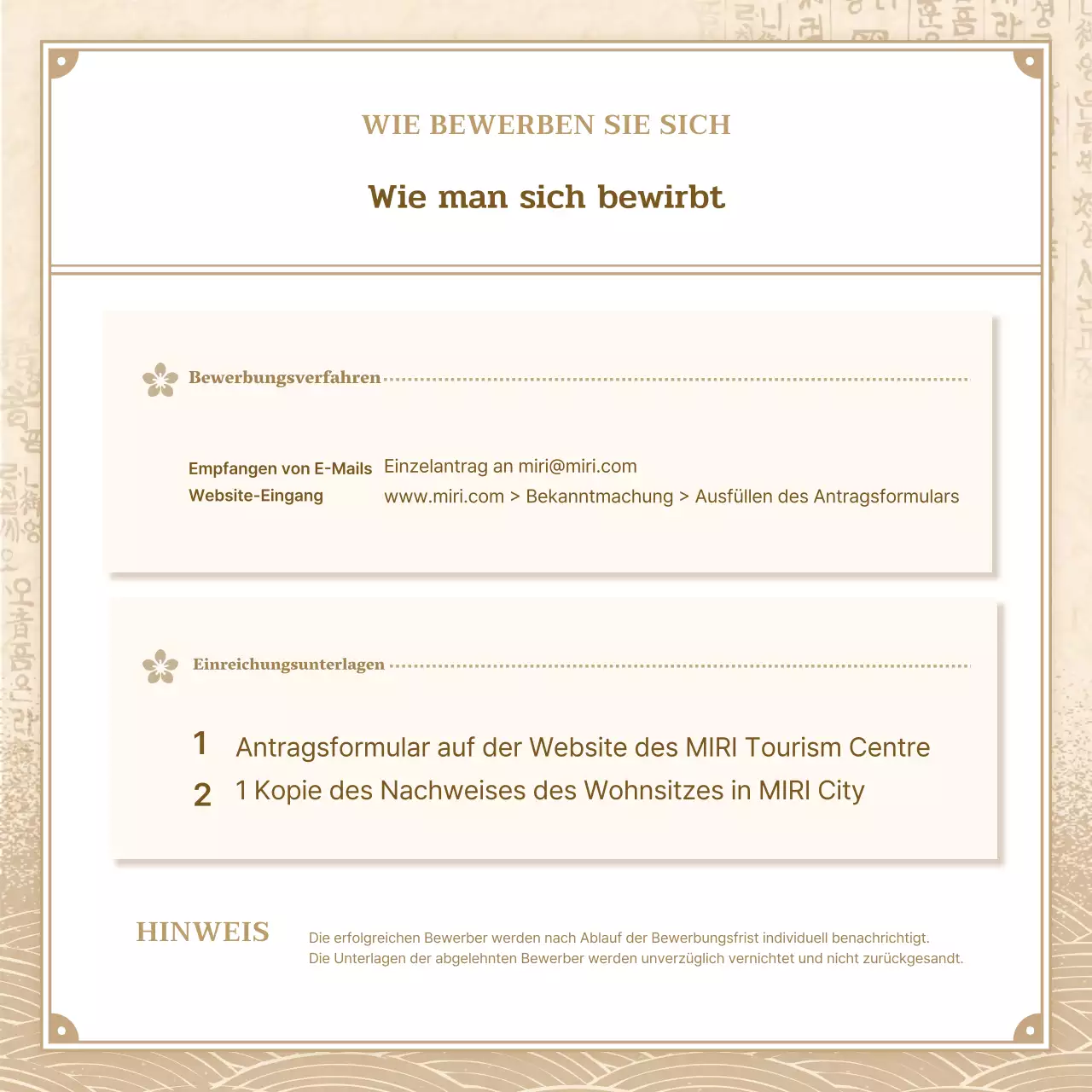 Beige und Braun, traditionelles Ambiente Kulturdolmetscher gesucht