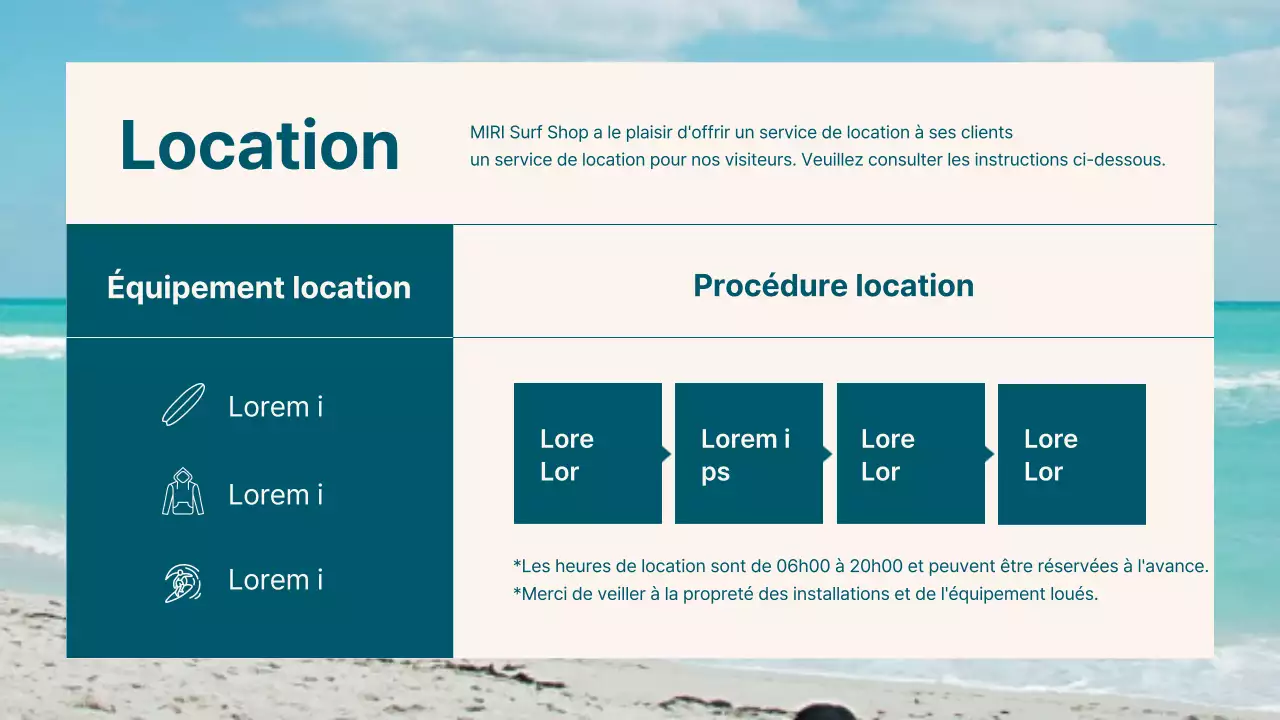 A propos de l'agencement du magasin de surf branché en bleu