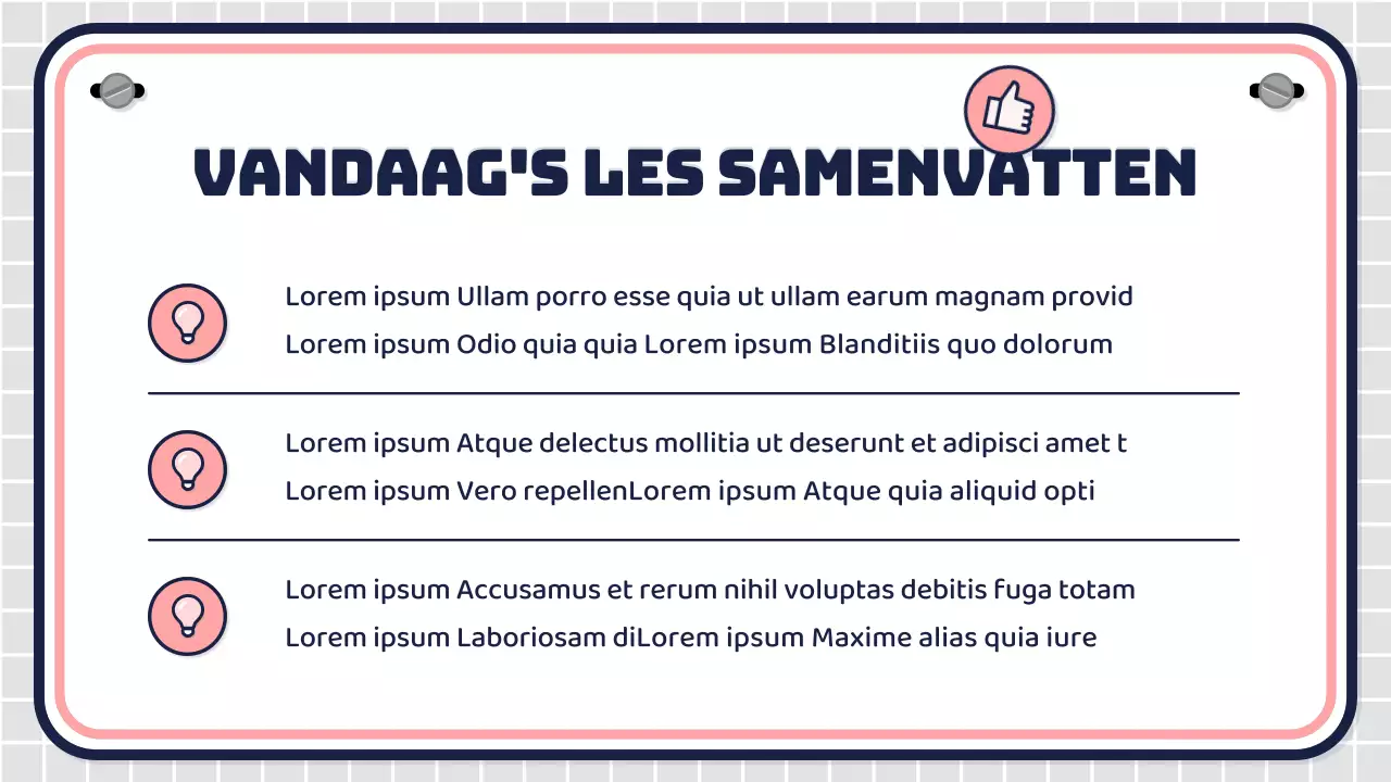 Lesplannen voor de middelbare school met roze en mintkleurige figuurtjes