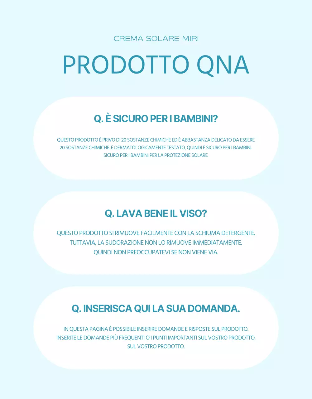 Una semplice protezione solare in azzurro e arancione spiegata