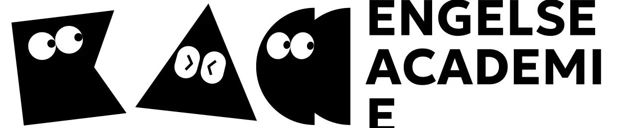 Engelse taalacademie met een schattig concept met gevormde karakters