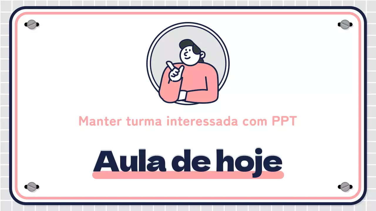 Planos de aula para o ensino básico com personagens cor-de-rosa e menta