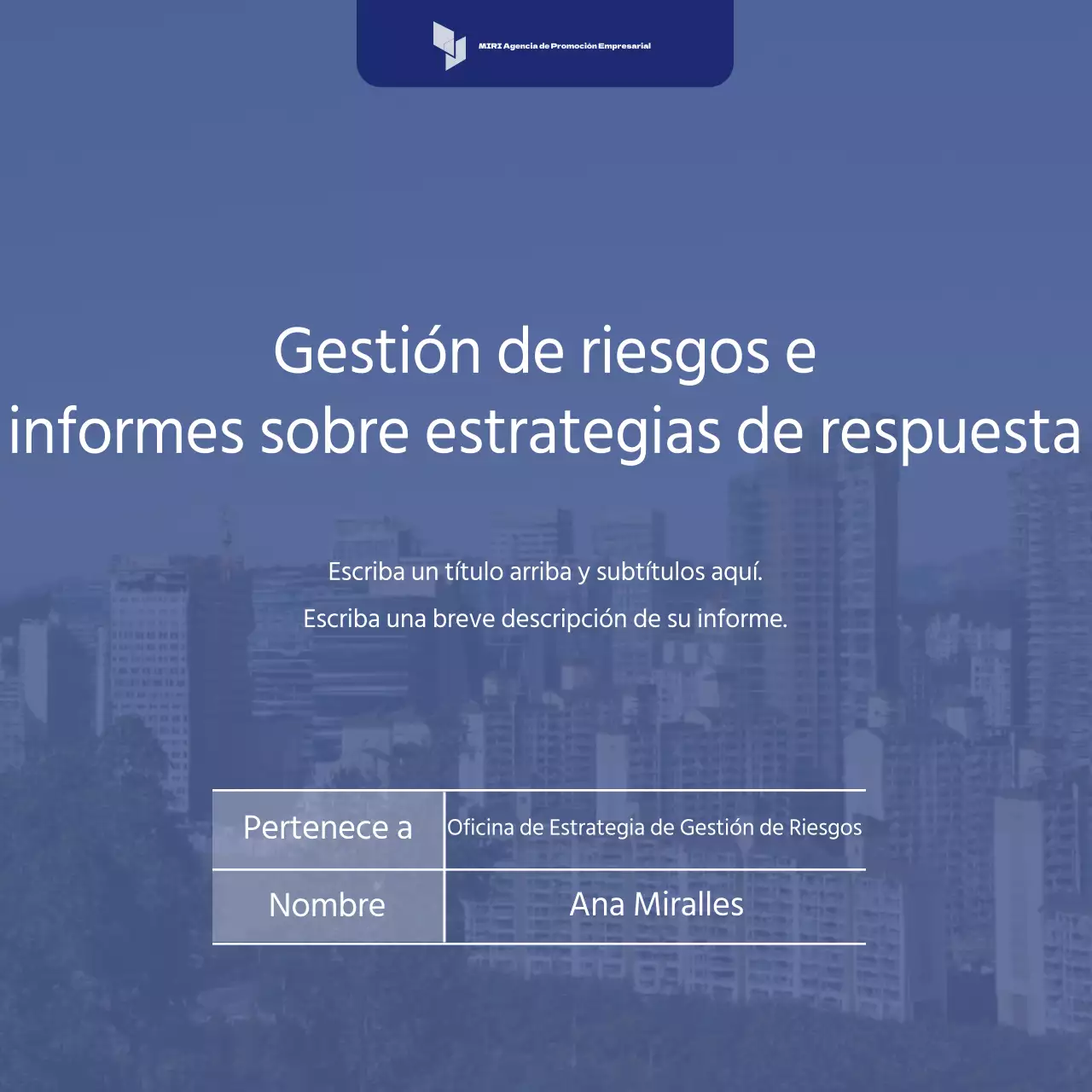 Informe Blue's Simple Risk Response Strategy