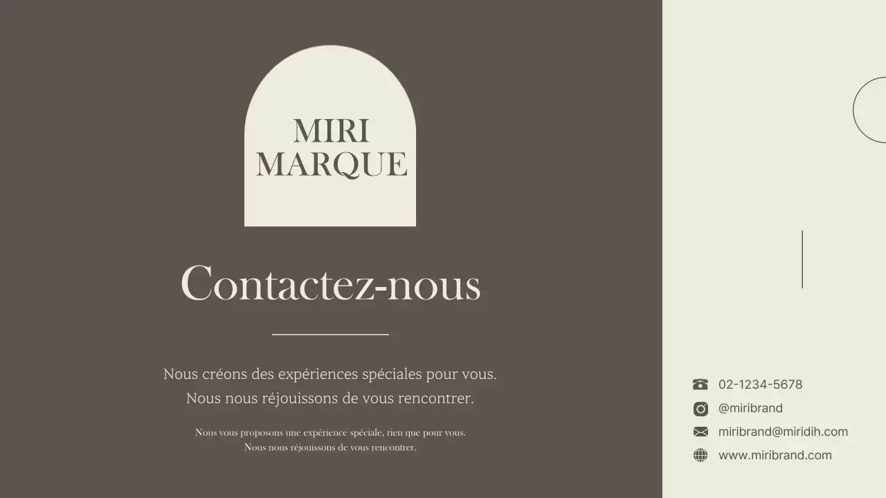 Une marque de luxe pour les petites entreprises en marron et ivoire
