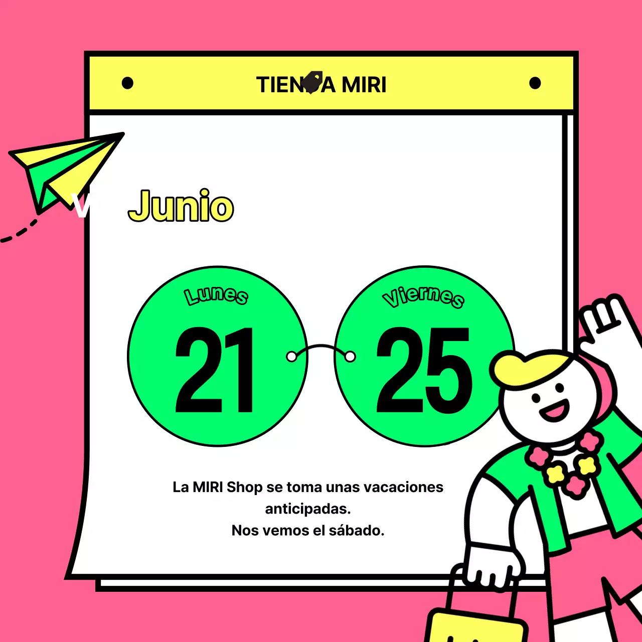 Anuncios kitsch de vacaciones de verano en rosa fuerte y colores fluorescentes