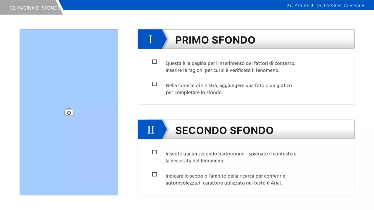 Un semplice rapporto sulla strategia aziendale in blu e nero