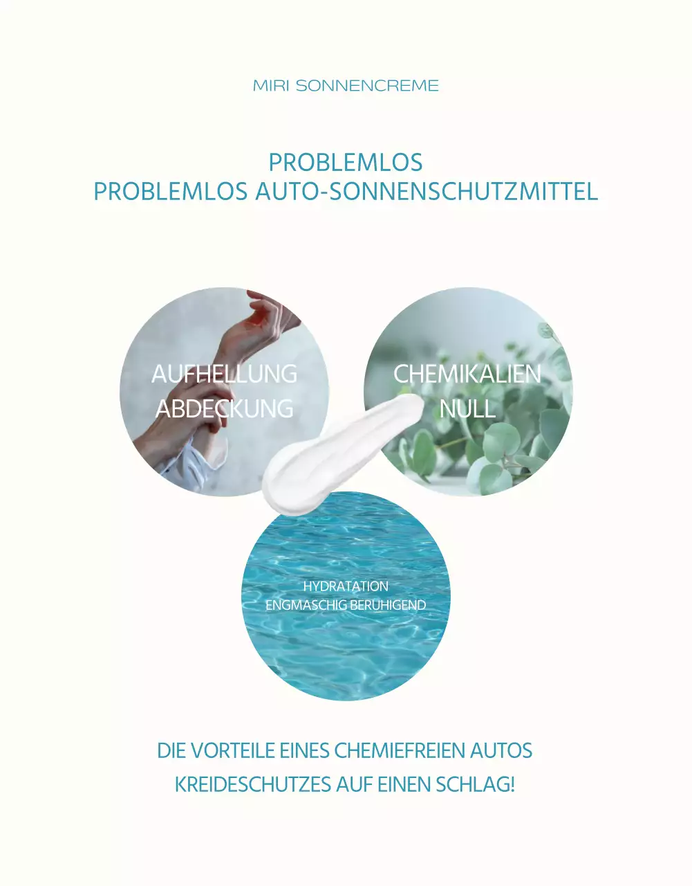 Ein einfacher Sonnenschutz in Hellblau und Orange erklärt