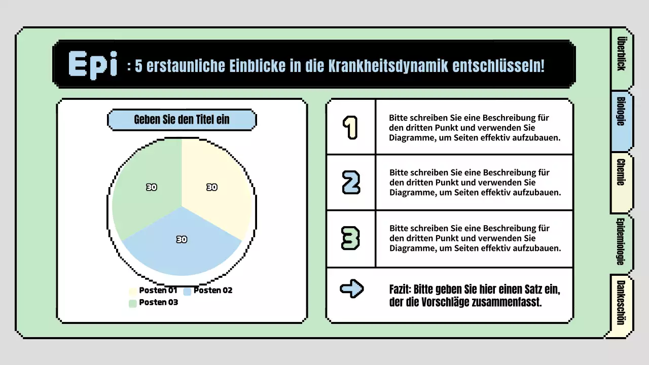 Niedlicher Unterrichtsplan für die Grundschule in Hellblau und Hellgrün