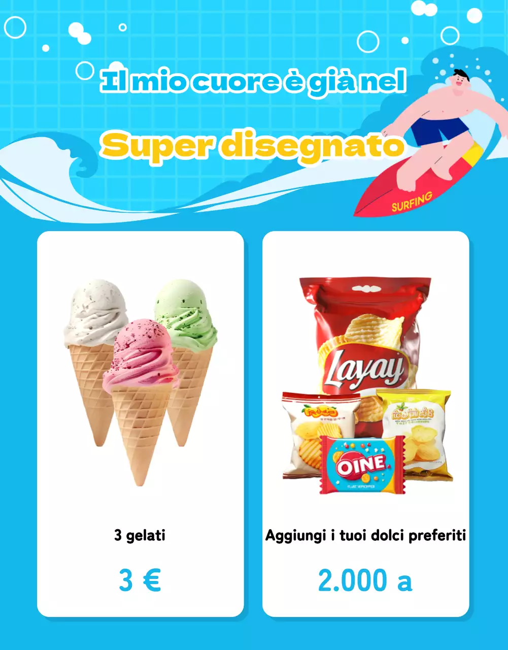 Promuovere una bella promozione estiva in azzurro