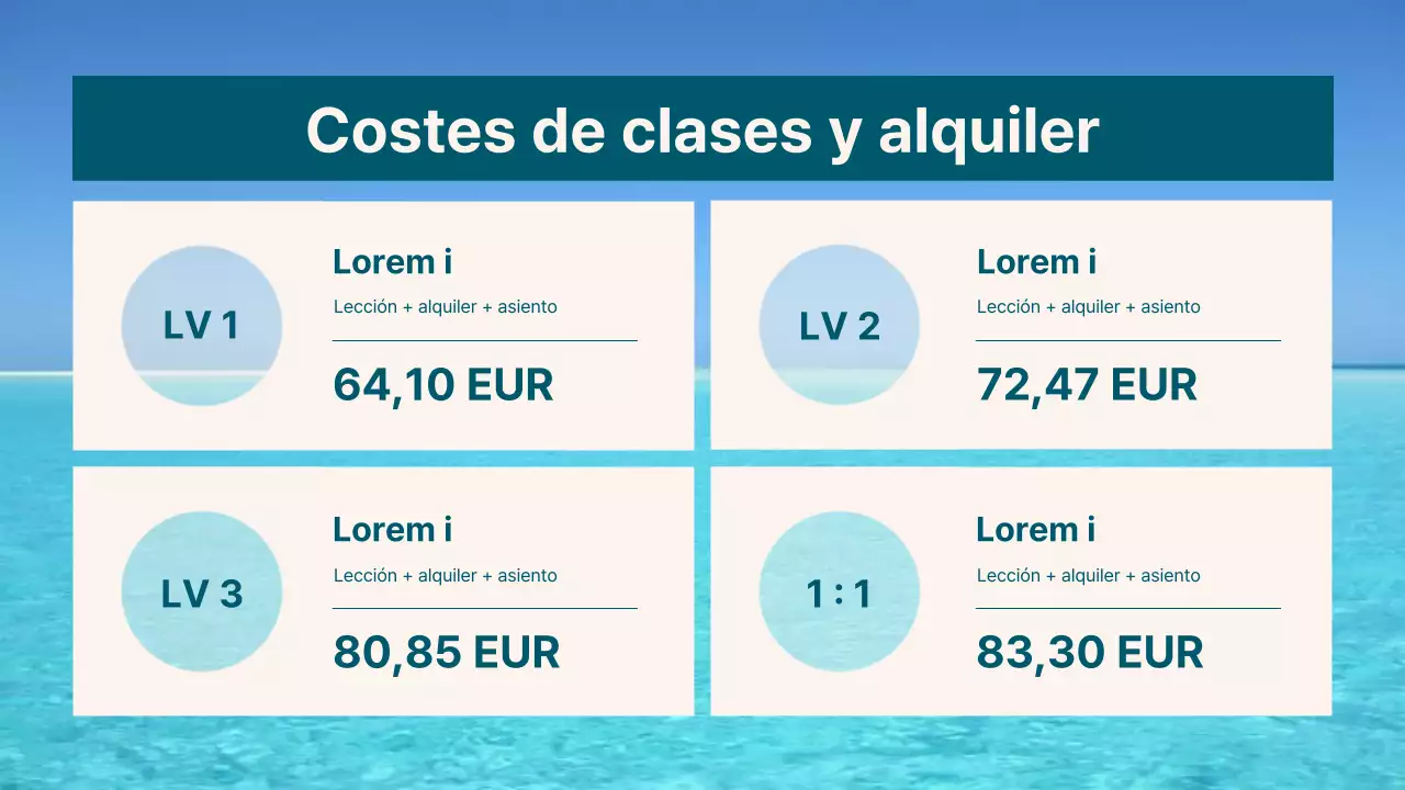 Sobre el moderno diseño de la tienda de surf en azul