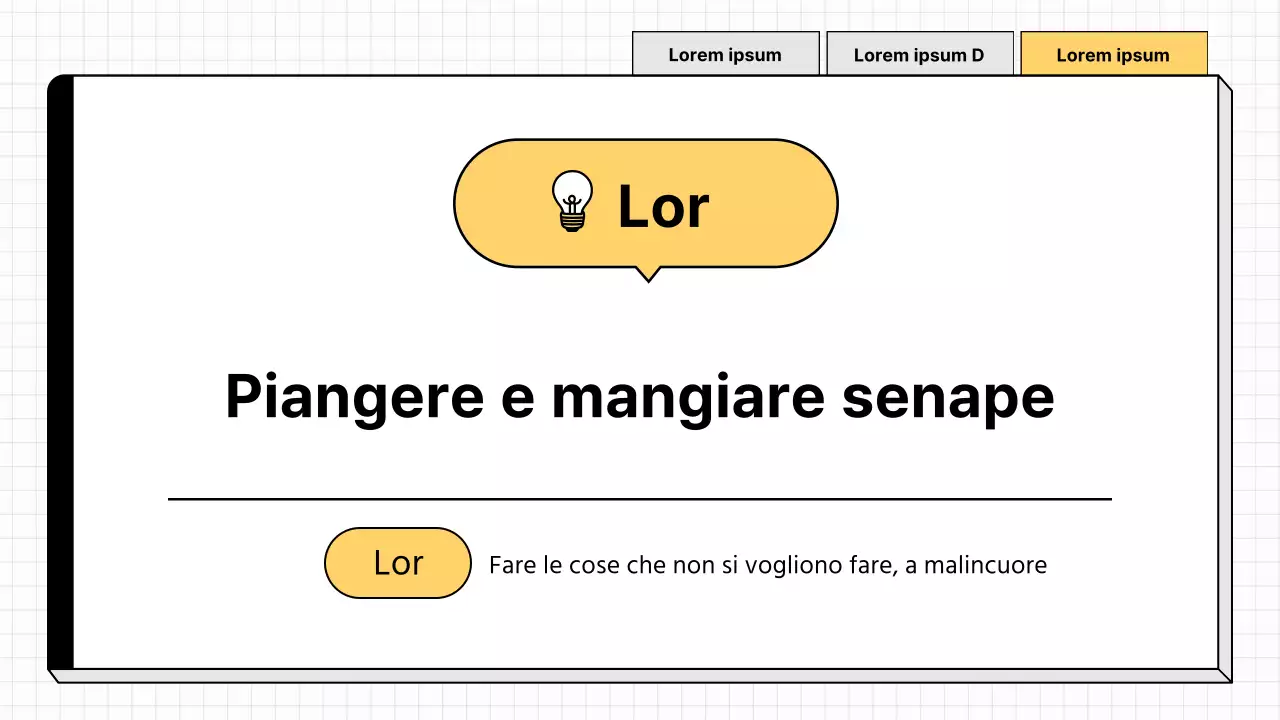 Materiale didattico semplice in giallo e bianco