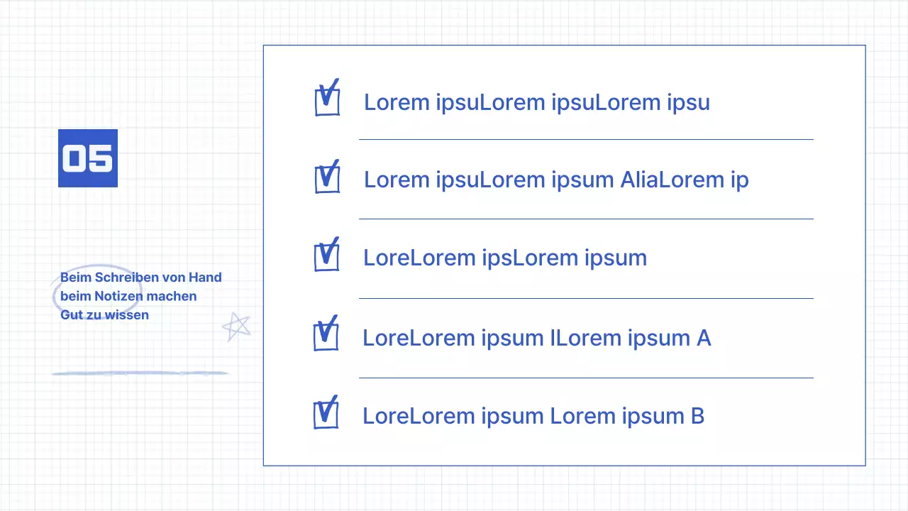 Einfache Handschriftelemente in Blau Unterrichtsressourcen