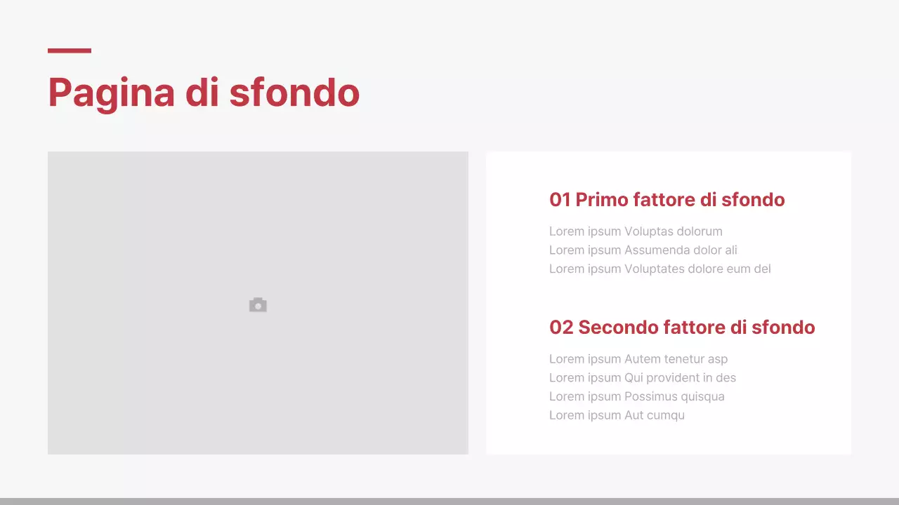 Relazione aziendale minimalista in rosso e bianco