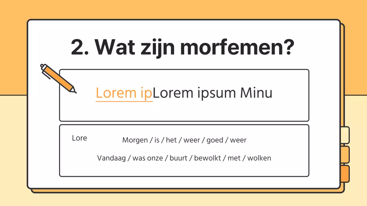 Oranje en gele basisgrammatica in Koreaans
