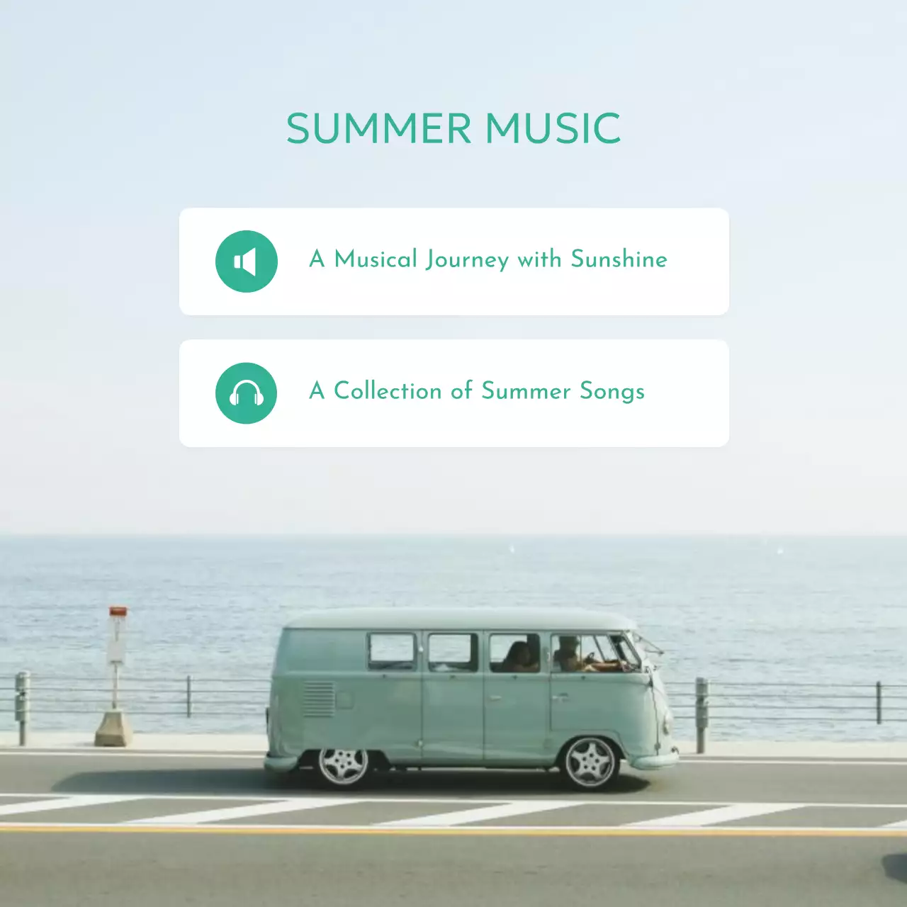 Mint Vintage Summer Playlist Social Media Post