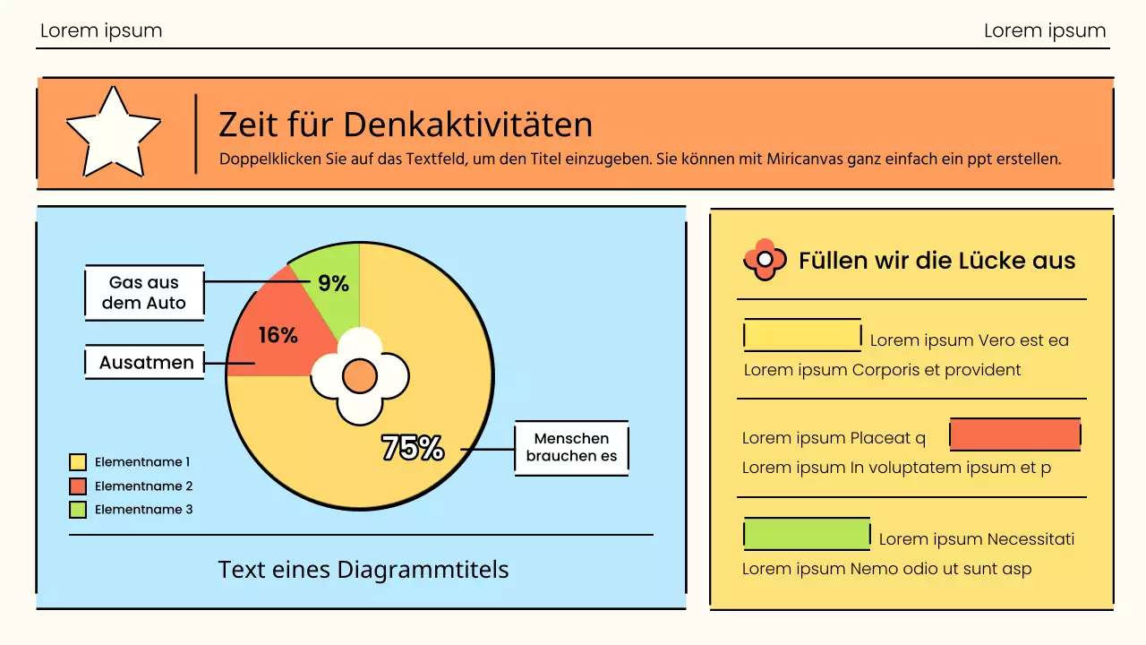 Photosynthese in einem knalligen Orange und Grün