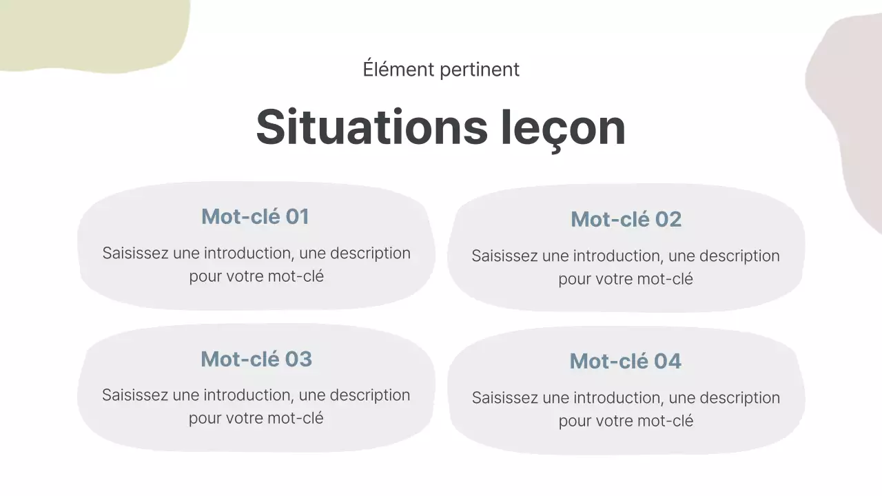 Matériel didactique gris et simple pour les enseignants