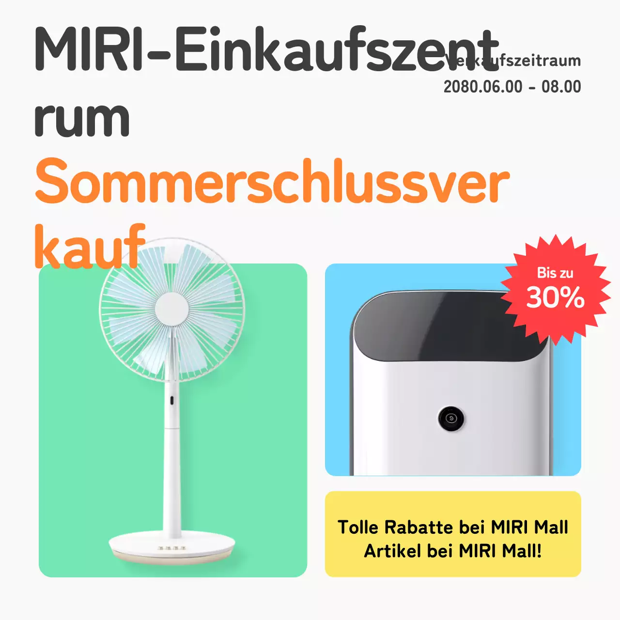 Förderung einer einfachen Sommerausstellung in Hellblau