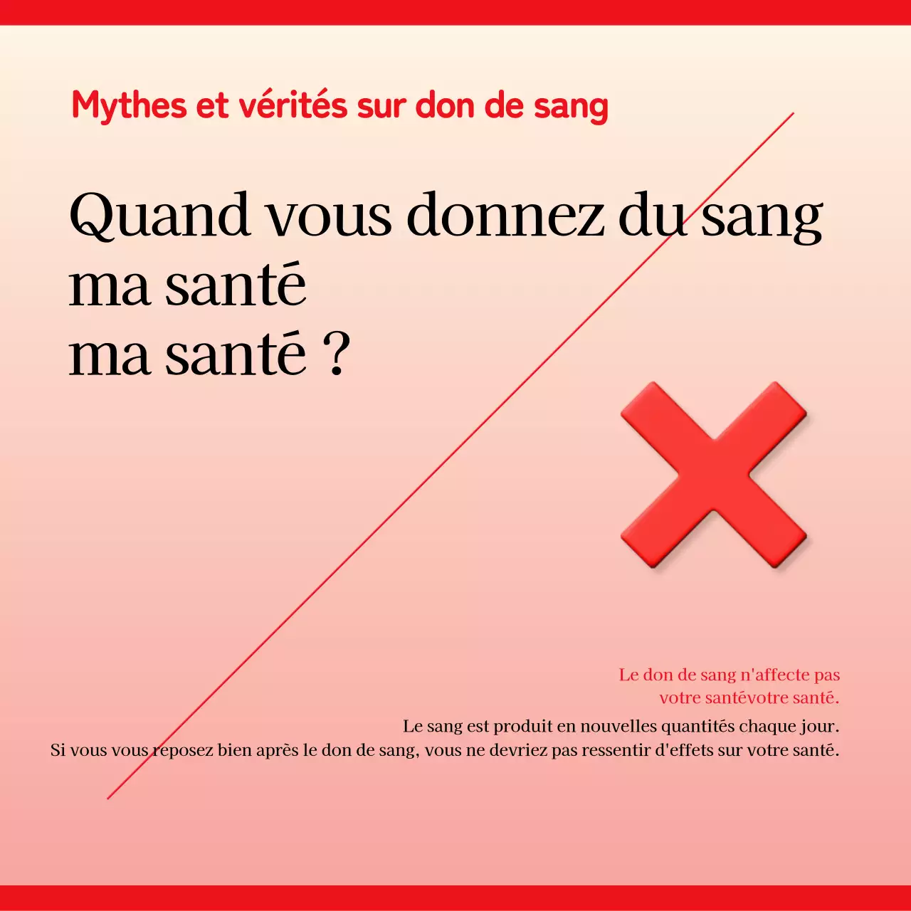 L'appel simple de Red à donner du sang