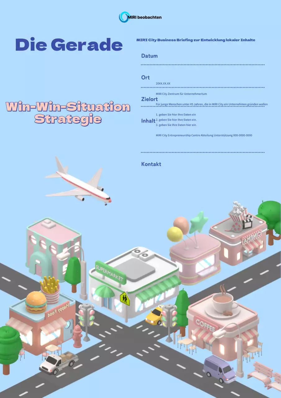 Werben Sie für ein hübsches rosa und hellblaues Geschäftsfeld