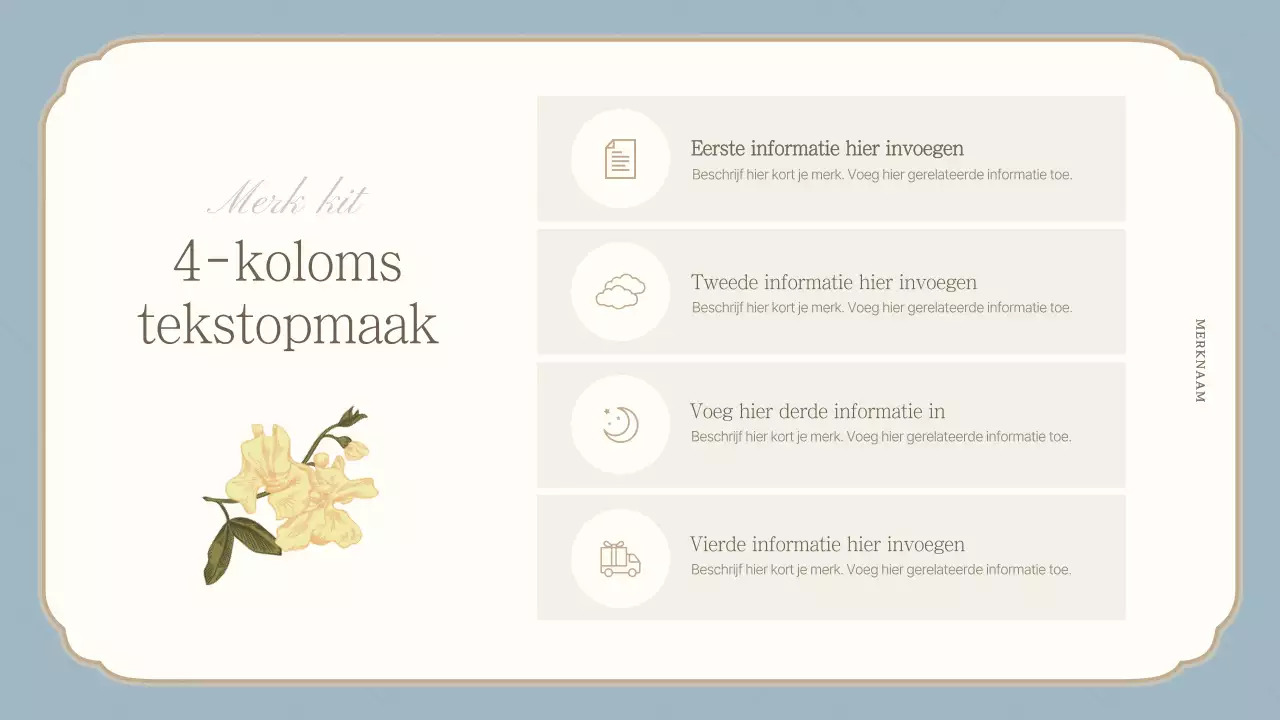 Een luxueus merkstatement in lichtblauw