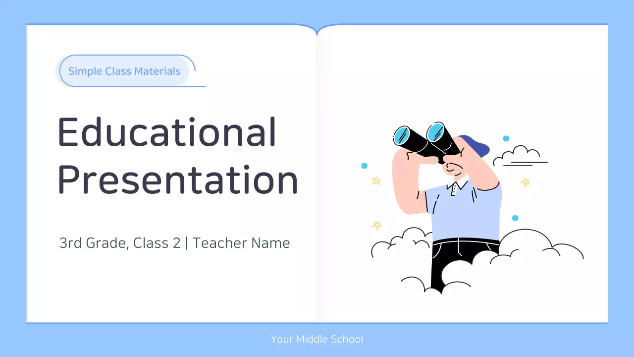Blue Simple Education Guide Presentation