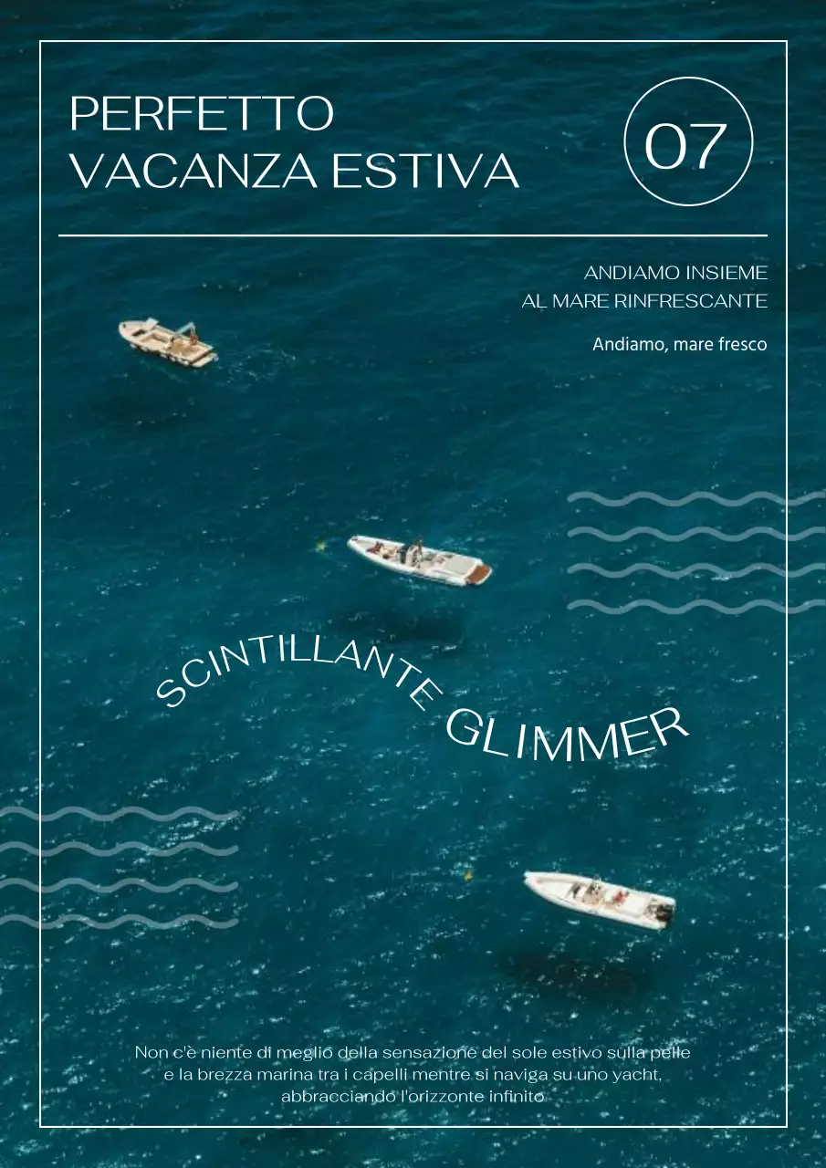 Paesaggio di yacht moderni in blu e bianco