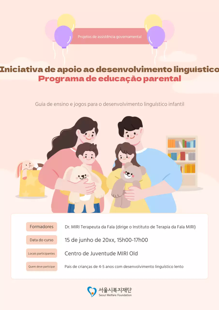 Promover a terapia da fala em cor-de-rosa
