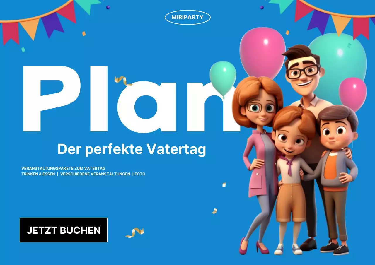 Werben Sie für einen weiß-hellblauen Muttertagsfeier-Planer