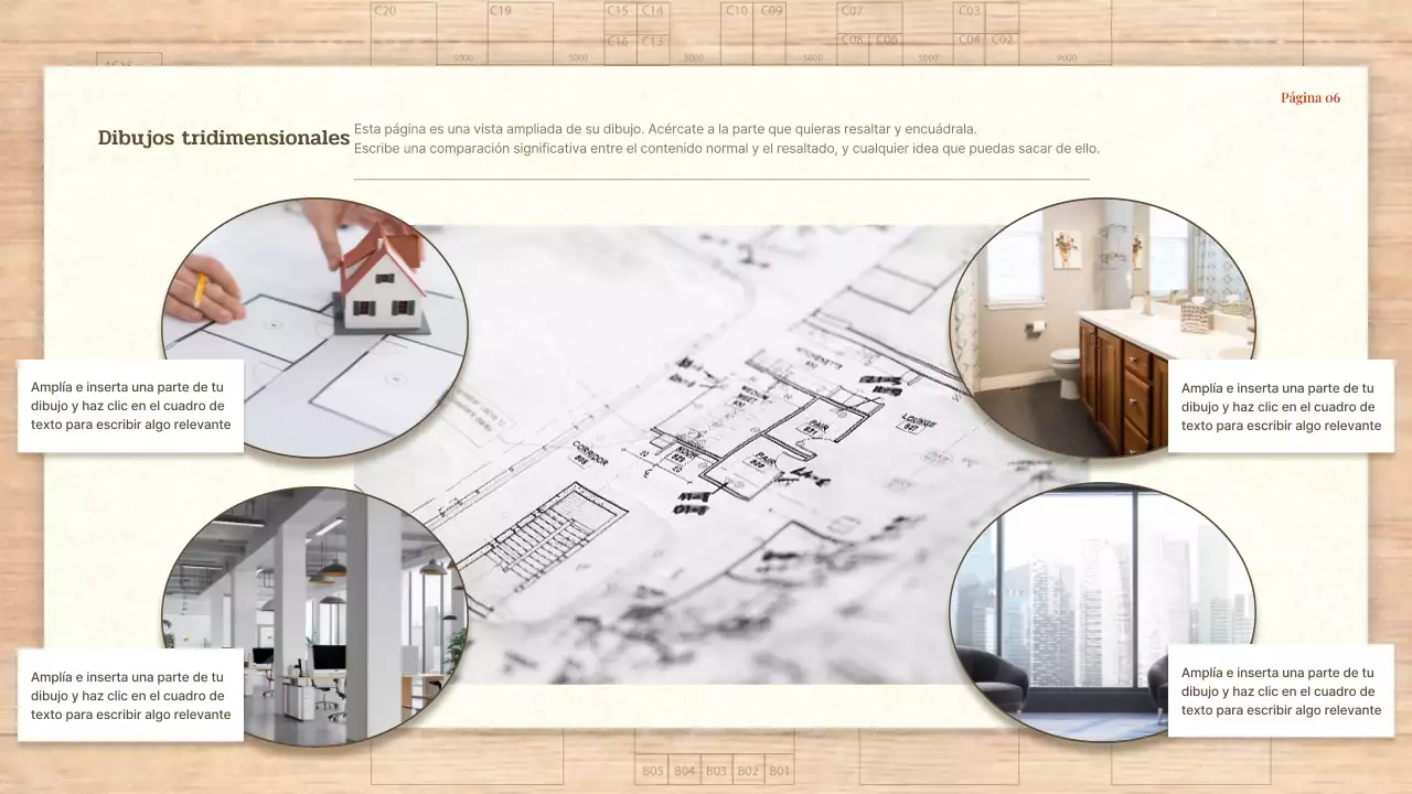 Arquitectura y diseño sencillos en rojo y beige