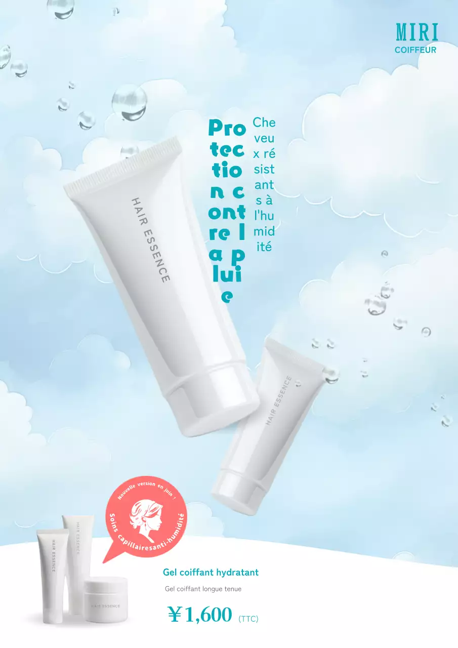 Faites la promotion de vos produits capillaires de la saison des pluies en bleu ciel