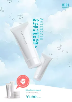 Faites la promotion de vos produits capillaires de la saison des pluies en bleu ciel