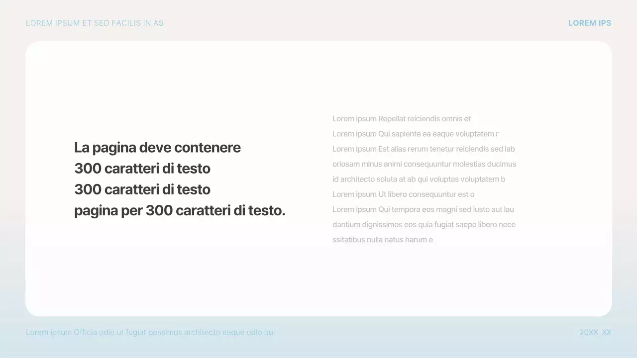 Proposta di presentazione semplice in azzurro e bianco